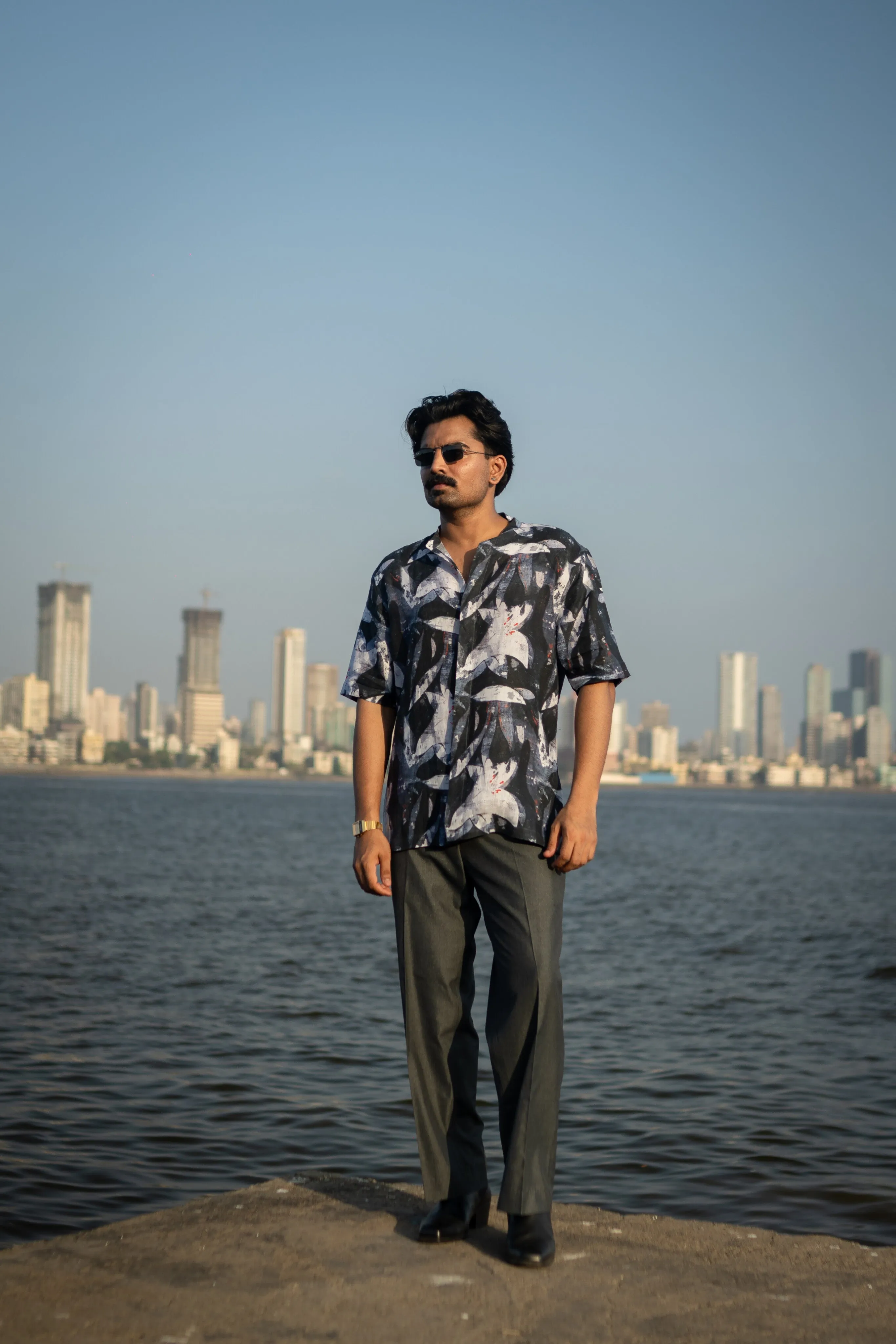 Abstarct Bloom Unisex (Pure Linen Short Sleeve Shirt) - AddysForMen