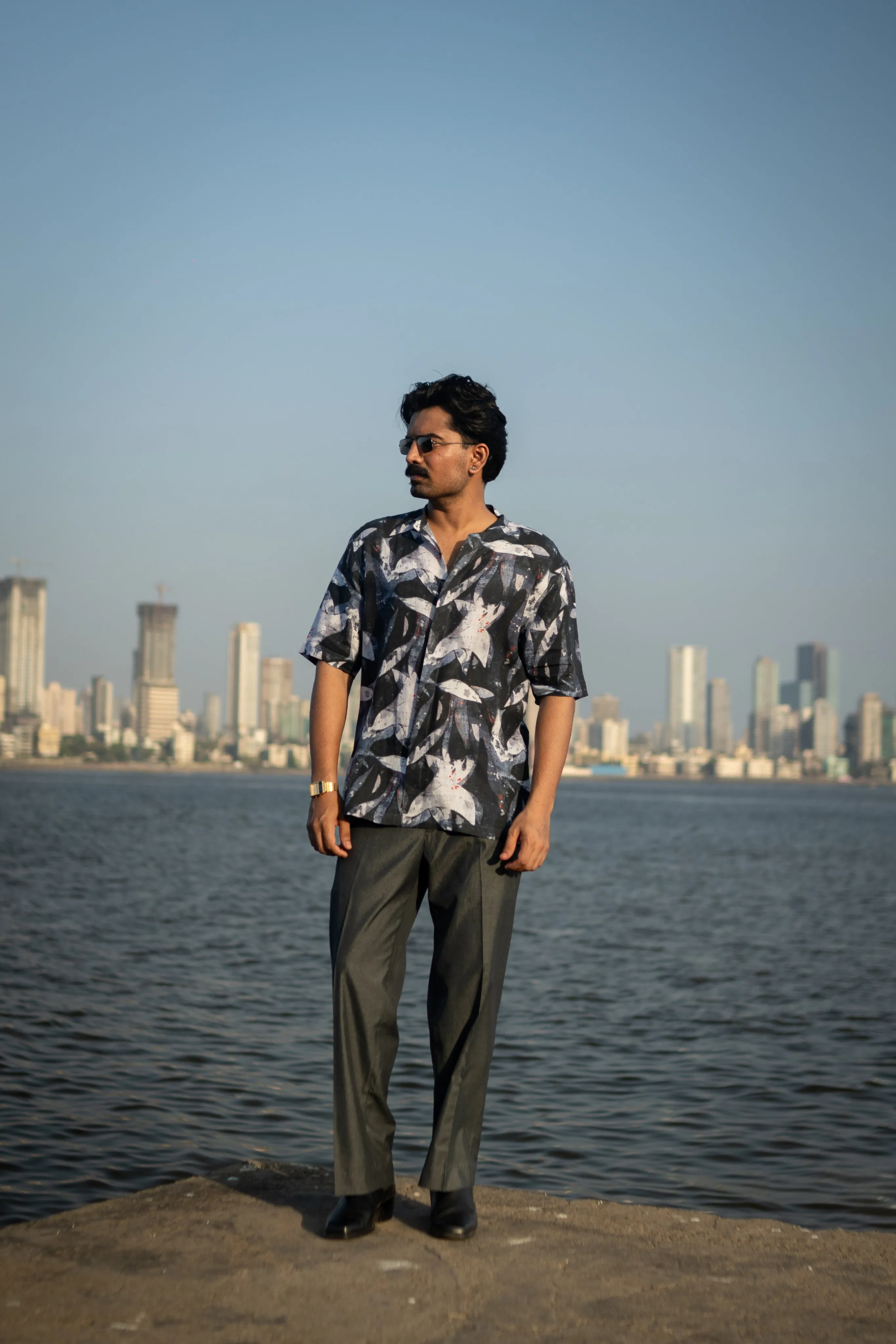 Abstarct Bloom Unisex (Pure Linen Short Sleeve Shirt) - AddysForMen
