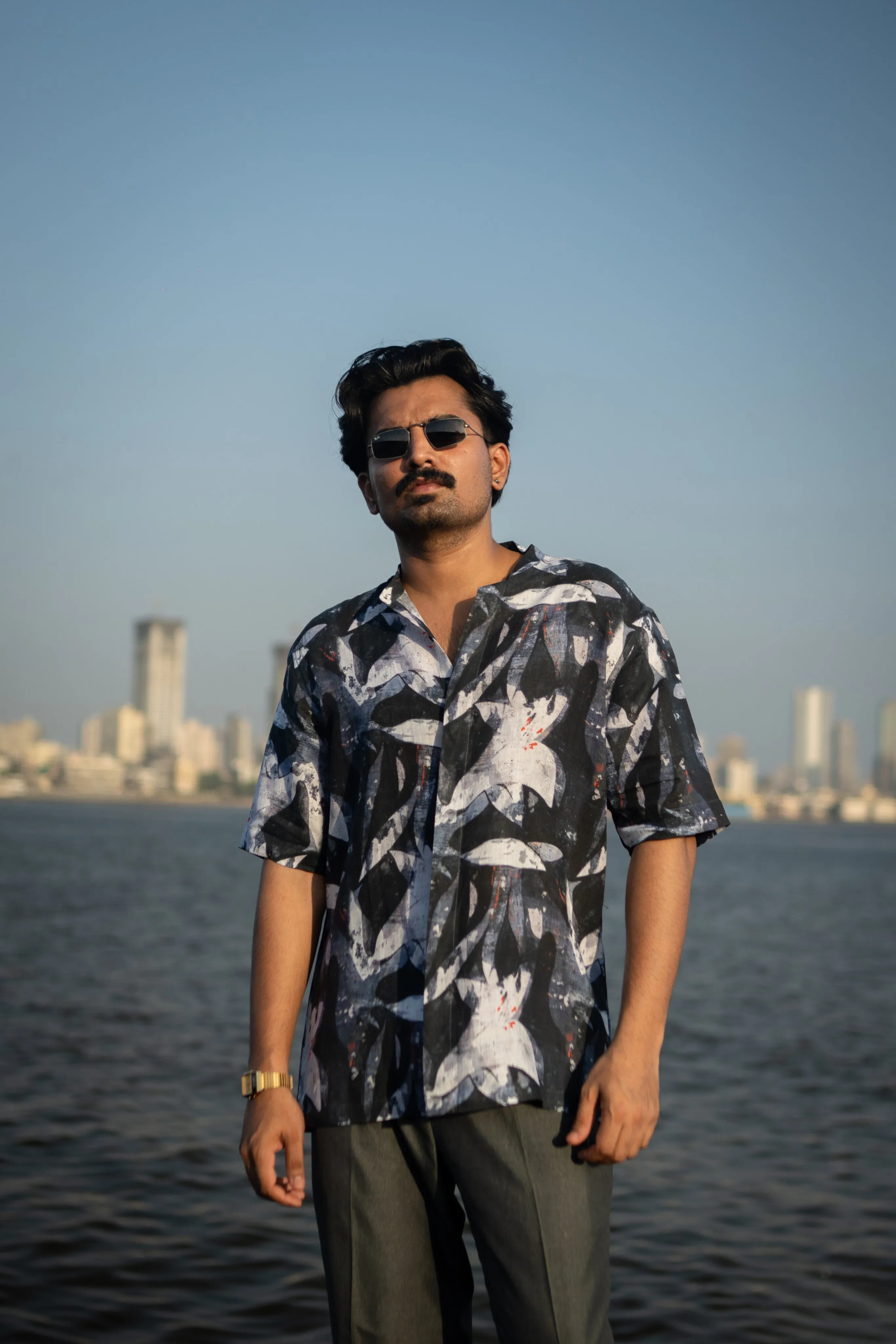 Abstarct Bloom Unisex (Pure Linen Short Sleeve Shirt) - AddysForMen
