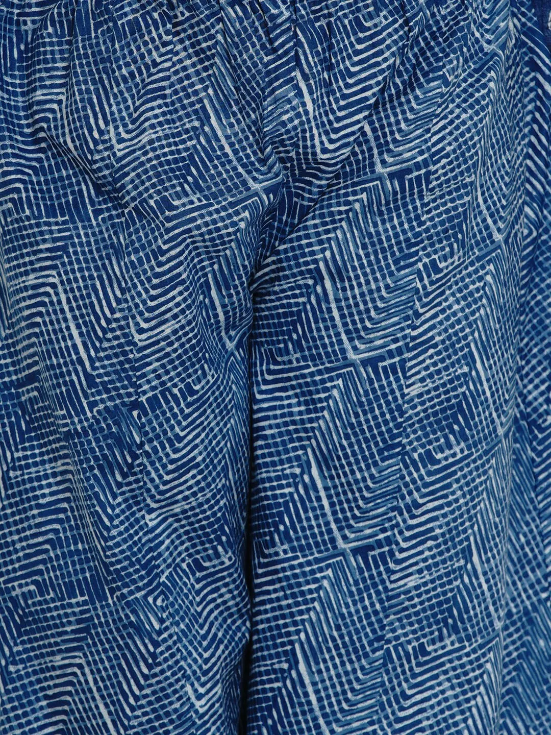 Girl's Navy Blue Printed Kurta & Palazzo Set  - NOZ2TOZ KIDS