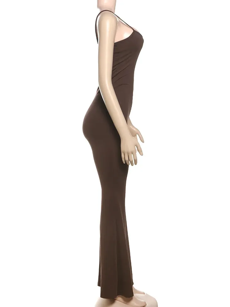 Hollow Waistless Jumpsuit – Sleek & Sexy Party Wear