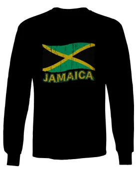 Jamaica Tee Jamaican National Country Flag Tee Carribean mens Long sleeve t shirt