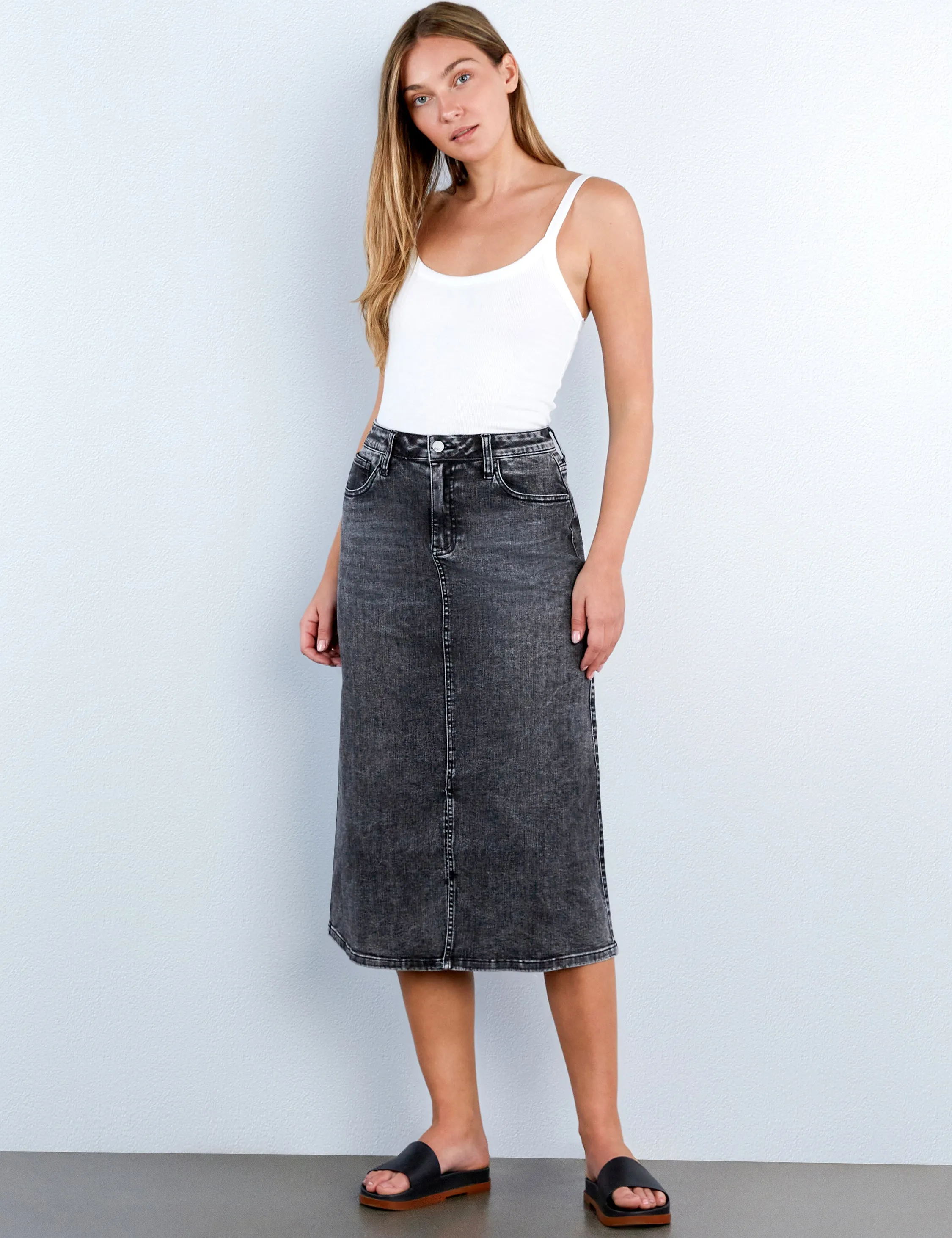 Mallory Denim Maxi Skirt