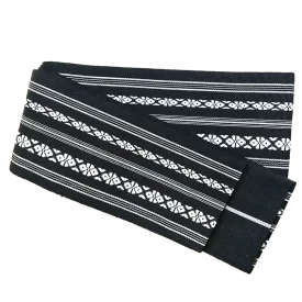 Men's Kaku-Obi Belt : Traditional pattern, Black