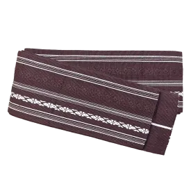 Men's Kaku-Obi Belt : Traditional pattern, Brown