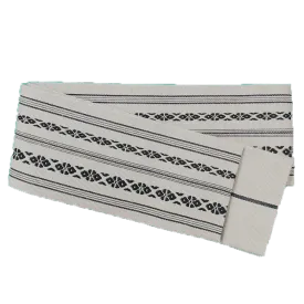 Men's Kaku-Obi Belt : Traditional pattern, Gray
