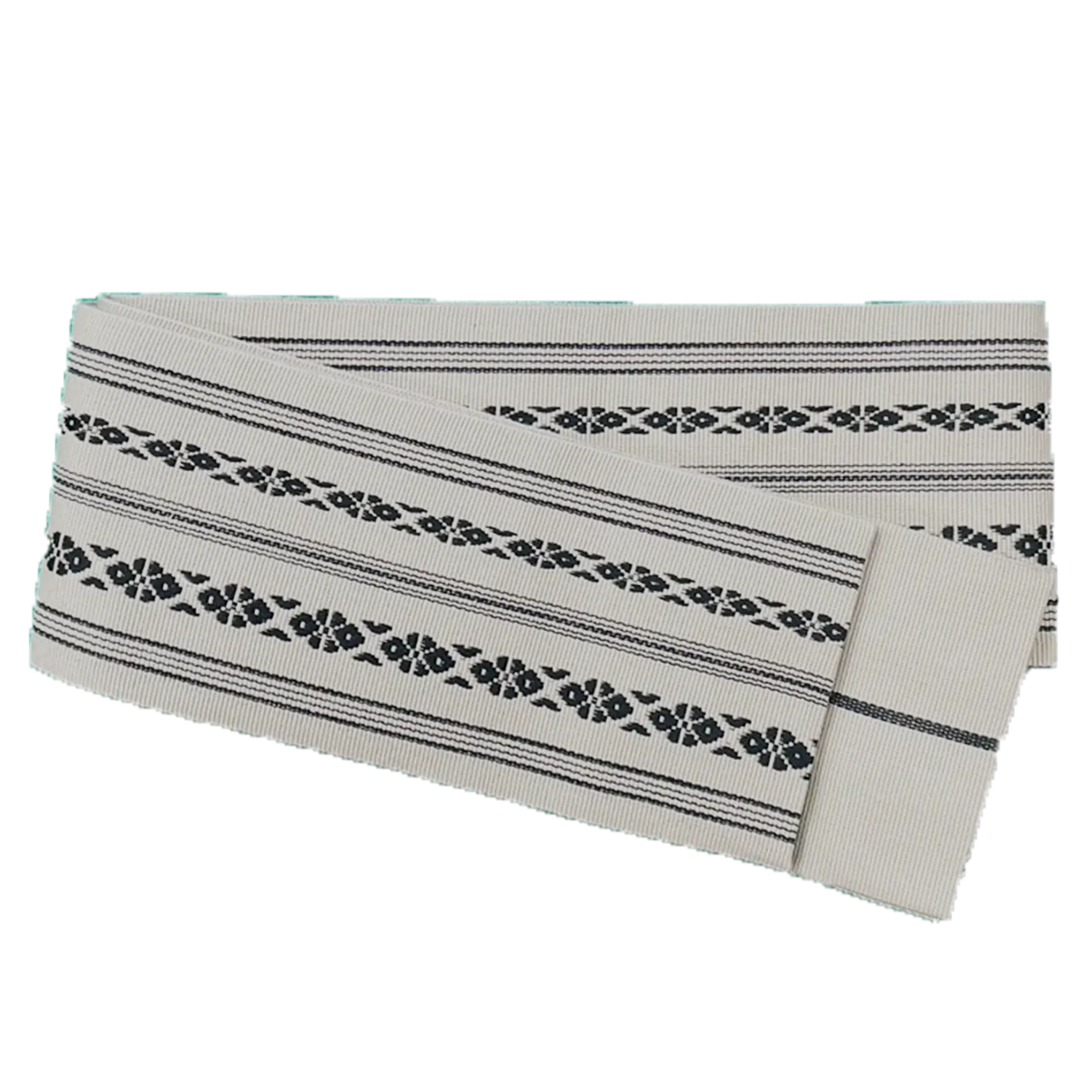 Men's Kaku-Obi Belt : Traditional pattern, Gray