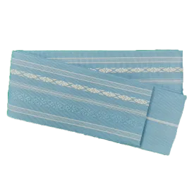 Men's Kaku-Obi Belt : Traditional pattern, Light Blue