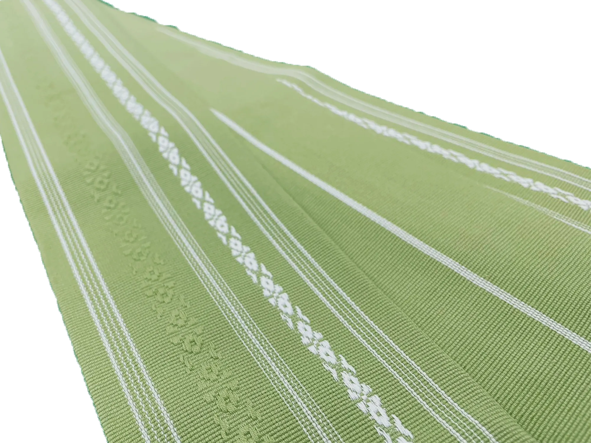 Men's Kaku-Obi Belt : Traditional pattern, Light Green