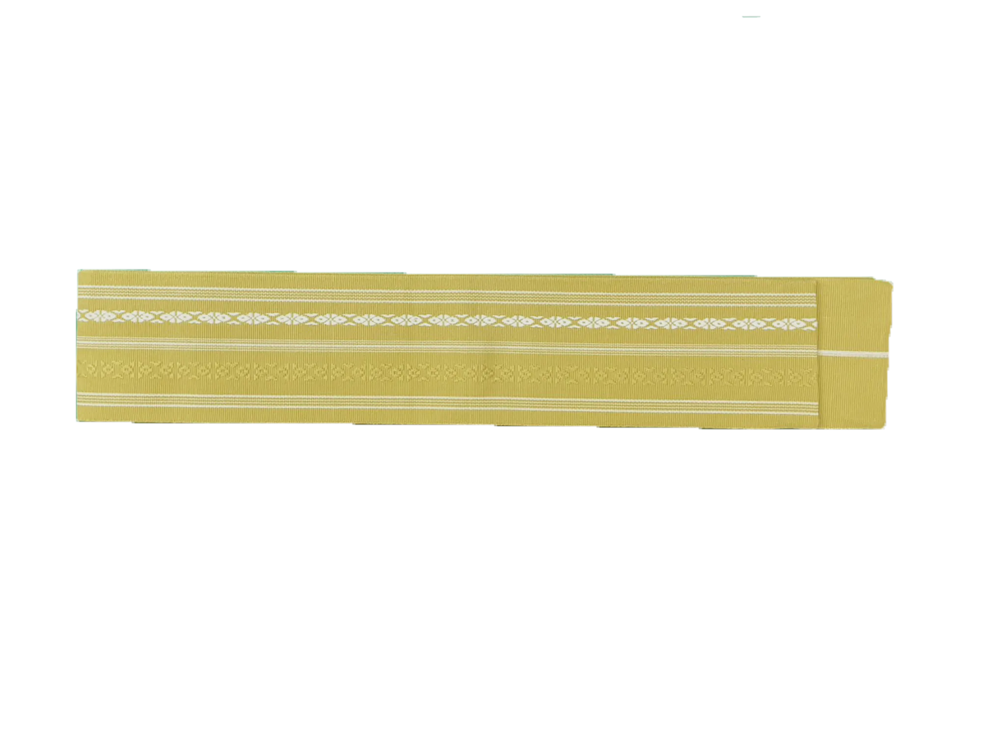 Men's Kaku-Obi Belt : Traditional pattern, Light Yellow