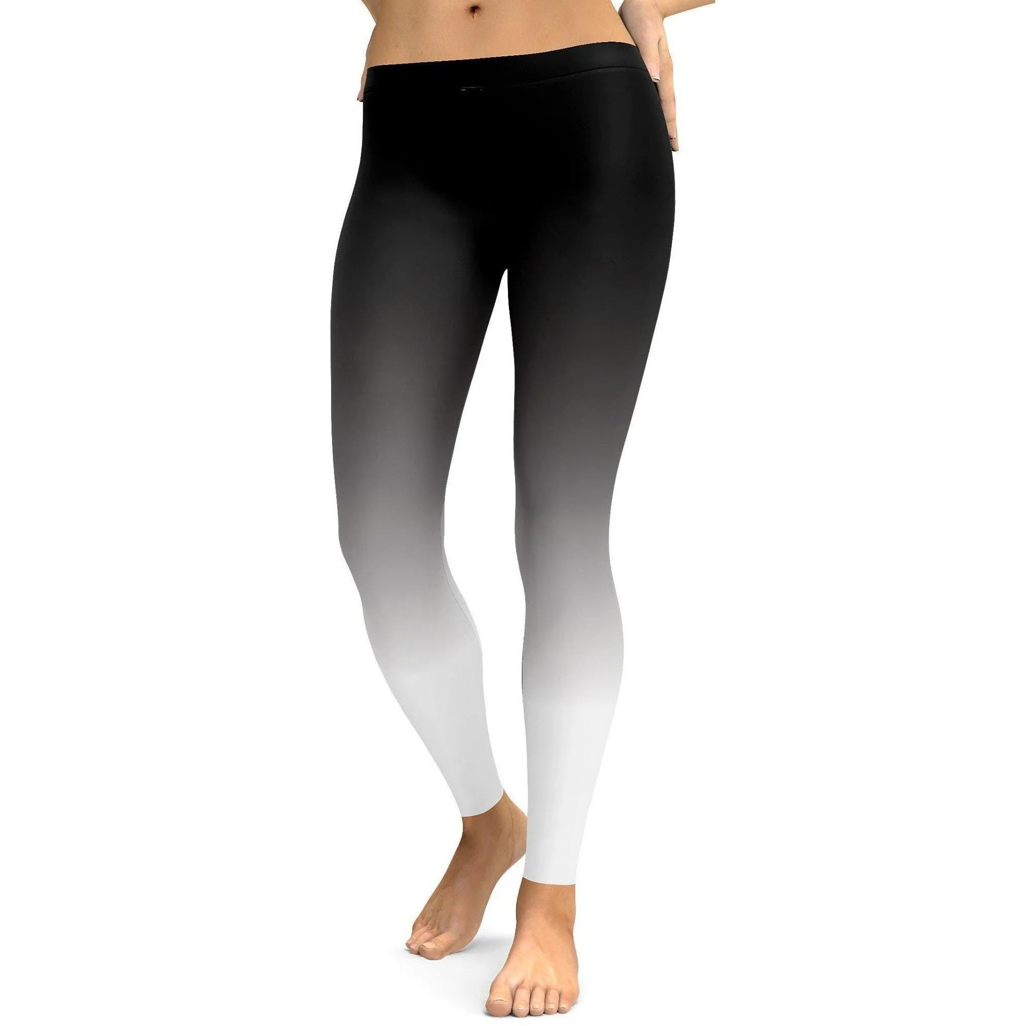 Ombre Black to White Leggings