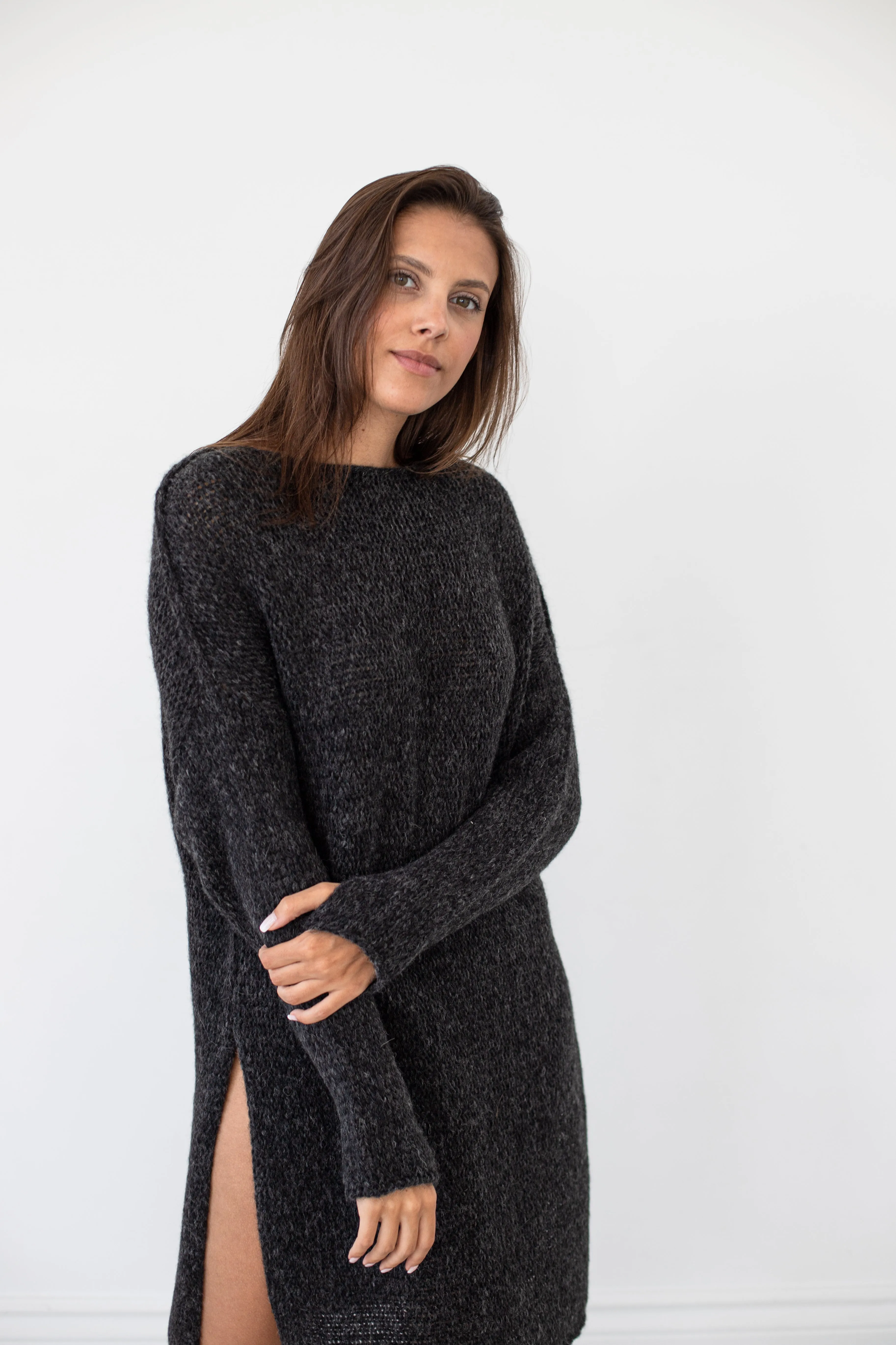 Oversized Alpaca Knit Dress.