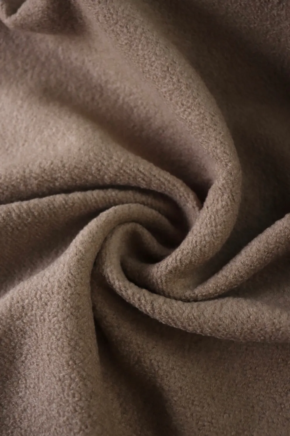 Taupe Wool Boucle/French Terry Knit | By The Half Yard