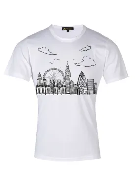 TCL London City Theme White T-shirt