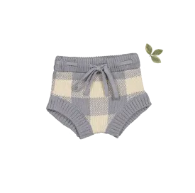 The Gingham Knit Bloomer - Slate