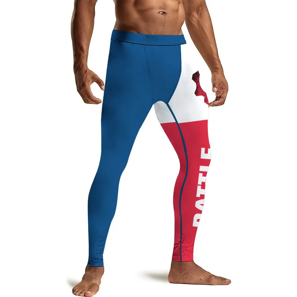 USA Flag Men's Compression Leggings