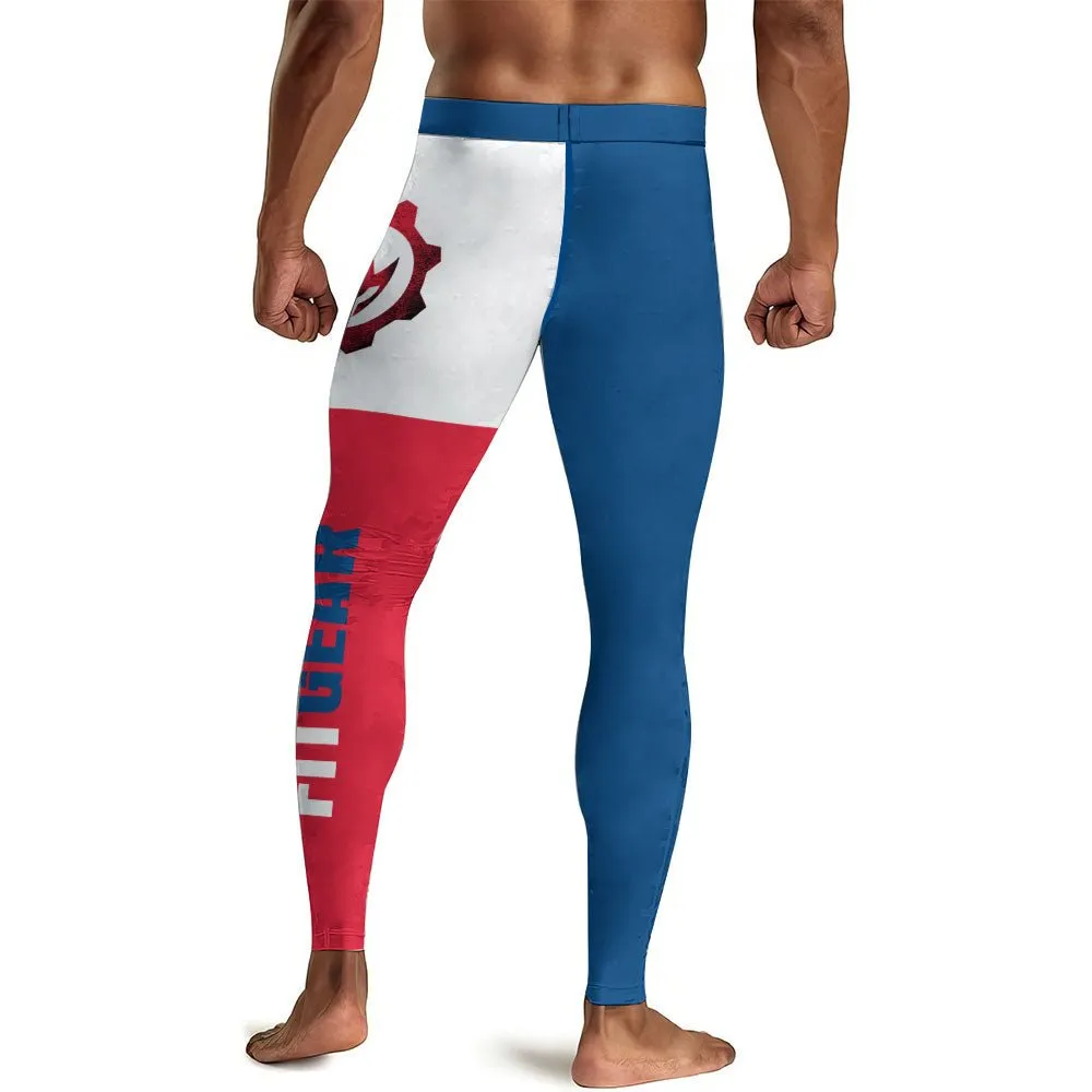 USA Flag Men's Compression Leggings